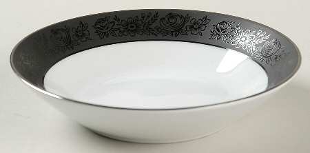 Sharon (Platinum Trim) Fruit/Dessert (Sauce) Bowl