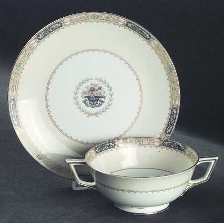 Shelton Footed Cream Soup Bowl & Saucer Set