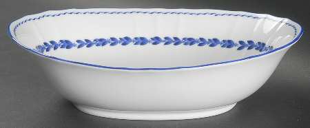 Simplicity In Blue 10" Oval Vegetable Bowl