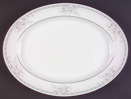 Silk Garland 13" Oval Serving Platter