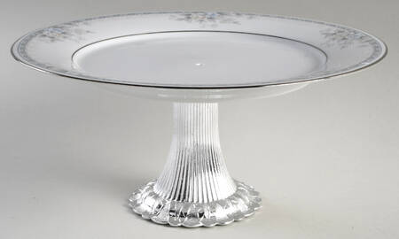 Silk Garland Cake Stand with 4"-5" Metal Pedestal  Hc