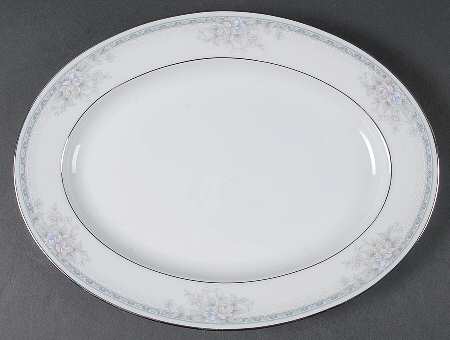 Silk Garland 11" Oval Serving Platter