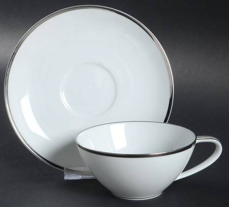 Silverdale Flat Cup & Saucer Set by Noritake