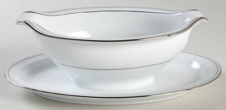 Silver Lane Gravy Boat with Attached Underplate