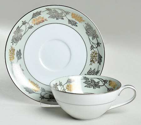 Silvine Flat Cup & Saucer Set