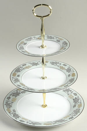 Silvine 13 7/8"-14 1/4" 3-Tiered Serving Tray(DP,SP,BB) HC