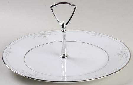 Silk Ribbons Round Serving Plate with Handle (DP) by Noritake