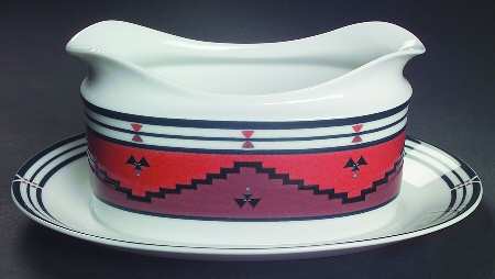 Sienna Sunset Gravy Boat with Attached Underplate