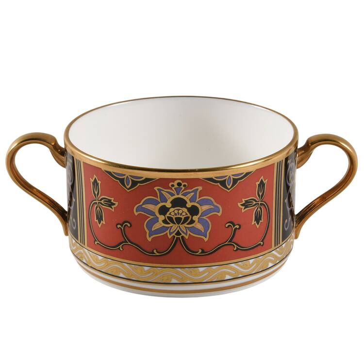 Silk Winds Flat Cream Soup Bowl