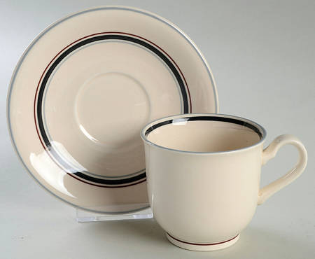 Slate Footed Cup & Saucer Set