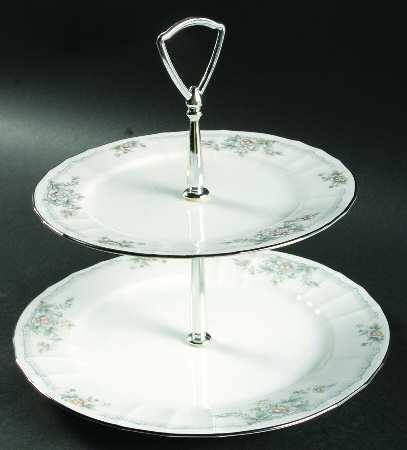 Smithfield 2 Tiered Serving Tray (Dinner & Salad Plate)