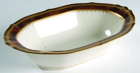Solemn Amber 10" Oval Vegetable Bowl