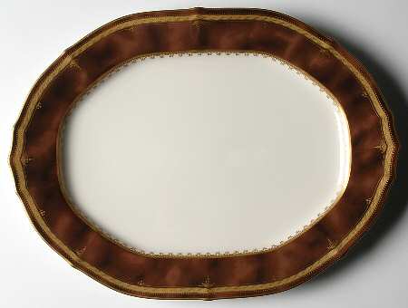 Solemn Amber 14" Oval Serving Platter