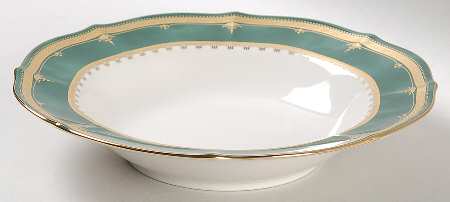 Solemn Emerald Rim Soup Bowl