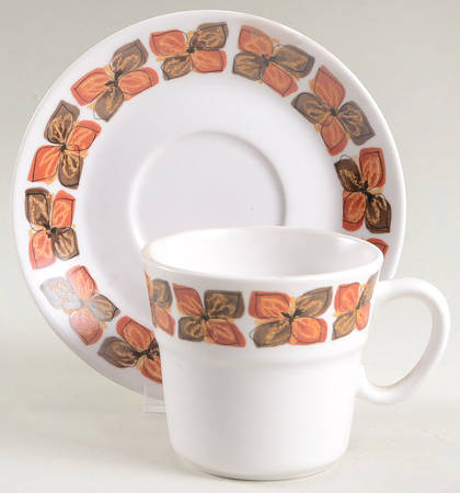 Southern Glow Flat Cup & Saucer Set