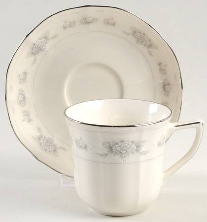 Southern Lace Flat Cup & Saucer Set by Noritake