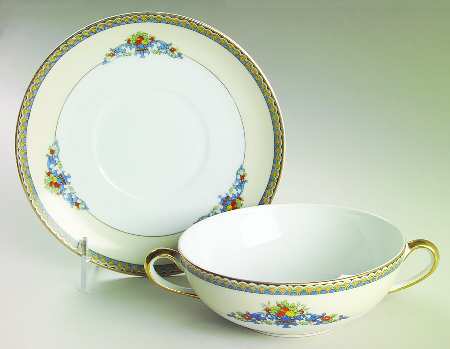 Sorrento Flat Cream Soup Bowl & Saucer Set