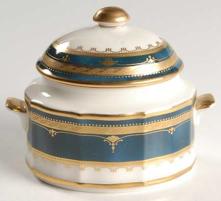 Solemn Sapphire Sugar Bowl & Lid