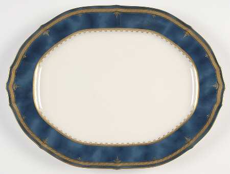 Solemn Sapphire 14" Oval Serving Platter