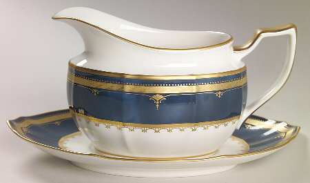Solemn Sapphire Gravy Boat & Underplate