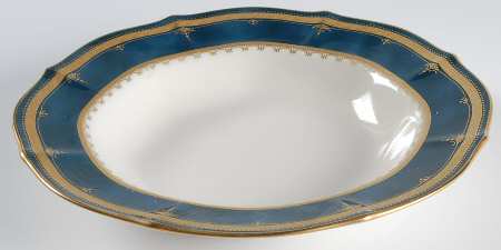 Solemn Sapphire Rim Soup Bowl