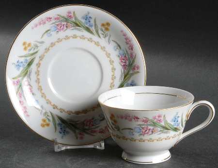 Spring Blossom Footed Cup & Saucer Set