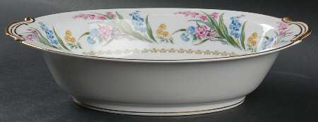 Spring Blossom 10" Oval Vegetable Bowl