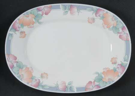Spring Blush 14" Oval Serving Platter