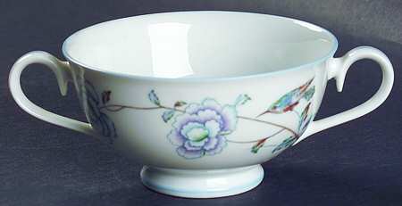Spring Breeze Footed Cream Soup Bowl