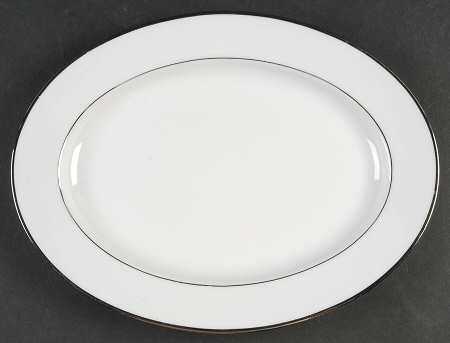 Spectrum (Platinum Rings) 11" Oval Serving Platter