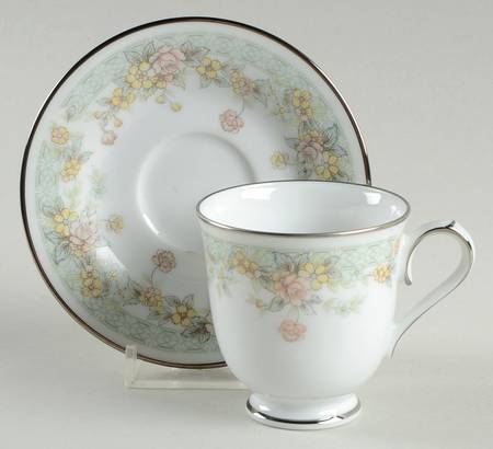 Spring Field Footed Demitasse Cup & Saucer Set