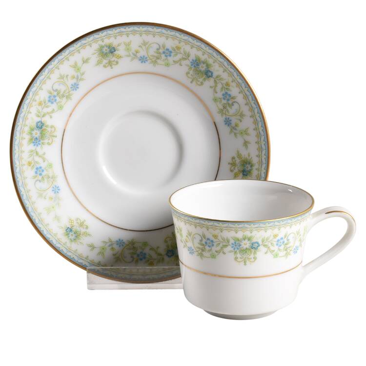 Spring Meadow Flat Demitasse Cup & Saucer Set