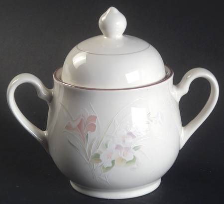 Spring Orchid Sugar Bowl & Lid