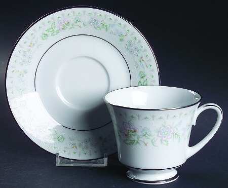Spring Song Footed Cup & Saucer Set