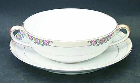 Stanleigh Flat Cream Soup Bowl & Saucer Set