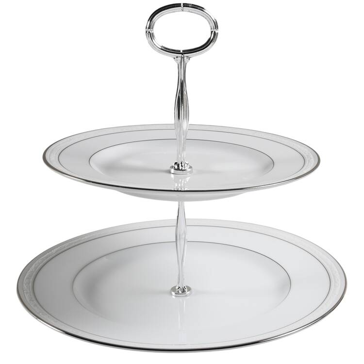 Stoneleigh 6 5/8"-10"  2 Tiered Serving Tray (Dp, Sp) HC