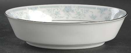 String of Pearls 9" Oval Vegetable Bowl