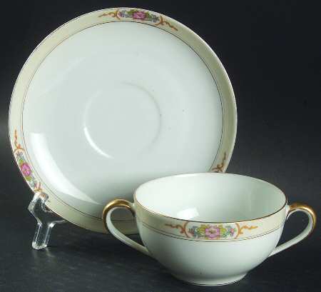 Strathmore Flat Bouillon Cup & Saucer