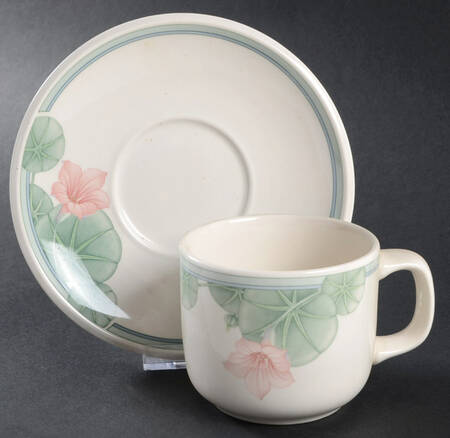 Summer Rain Flat Cup & Saucer Set