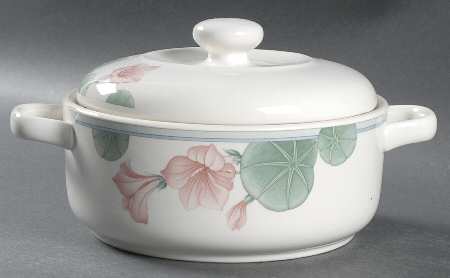 Summer Rain 1.25 Qt Round Covered Casserole