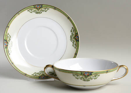 Surrey Flat Cream Soup Bowl & Saucer Set