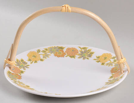 Sunny Side 5 3/8"-5 5/8" Bamboo Handled Serving Plate  HC