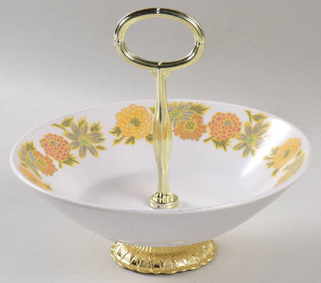 Sunny Side 6"-7" Handled Footed Nut Dish HC