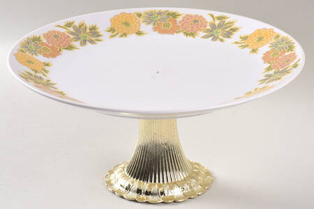 Sunny Side Cake Stand with 4"-5" Metal Pedestal  Hc