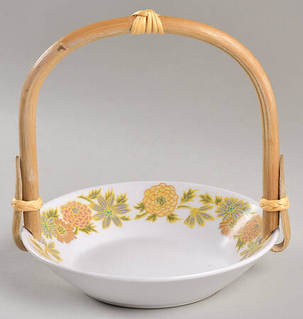 Sunny Side 7''-7 1/4'' Basket W/Bamboo Handle HC