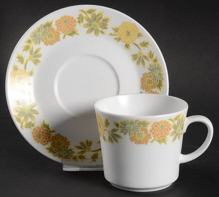 Sunny Side Flat Cup & Saucer Set
