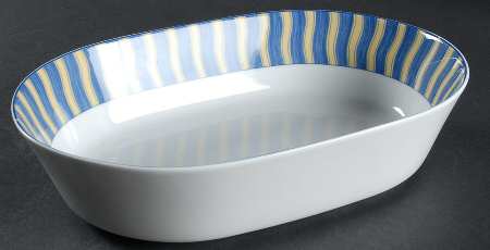 Summer Waves 9" Oval Vegetable Bowl