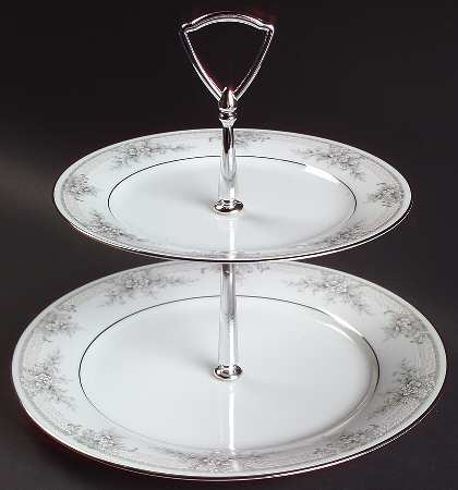 Sweet Leilani 2 Tiered Serving Tray (Dinner & Salad Plate)
