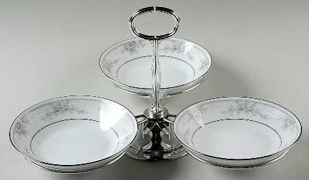 Sweet Leilani 7" x 12" 3-Part Relish & Metal Stand (FR) HC