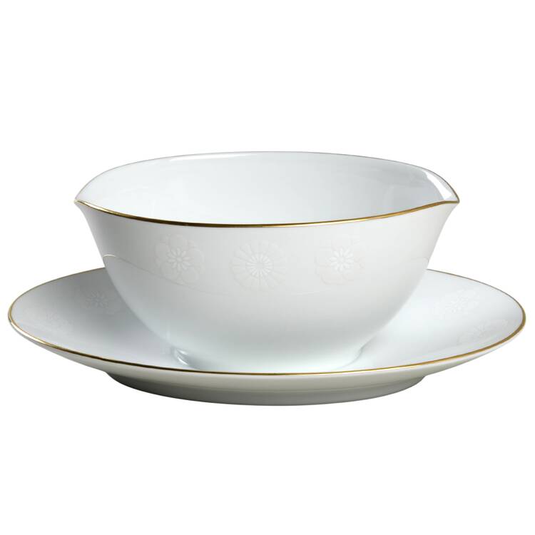 Sylvan Gravy Boat with Attached Underplate